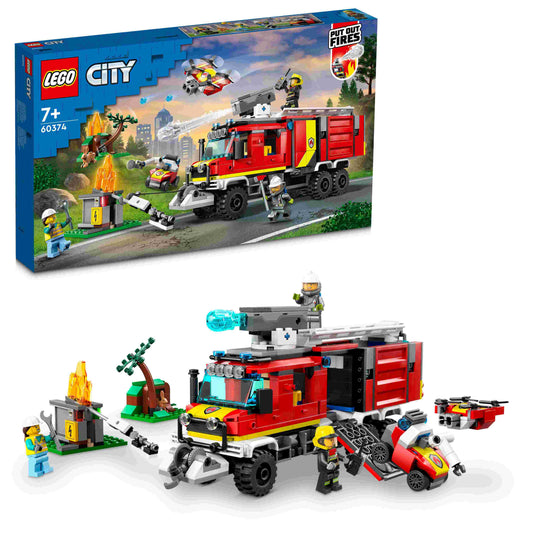 לגו סיטי משאית מפקדת כיבוי אש 60374 LEGO City