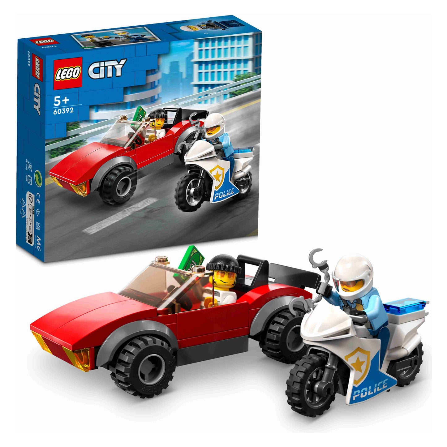 לגו סיטי אופנוע מרדף משטרתי 60392 LEGO City