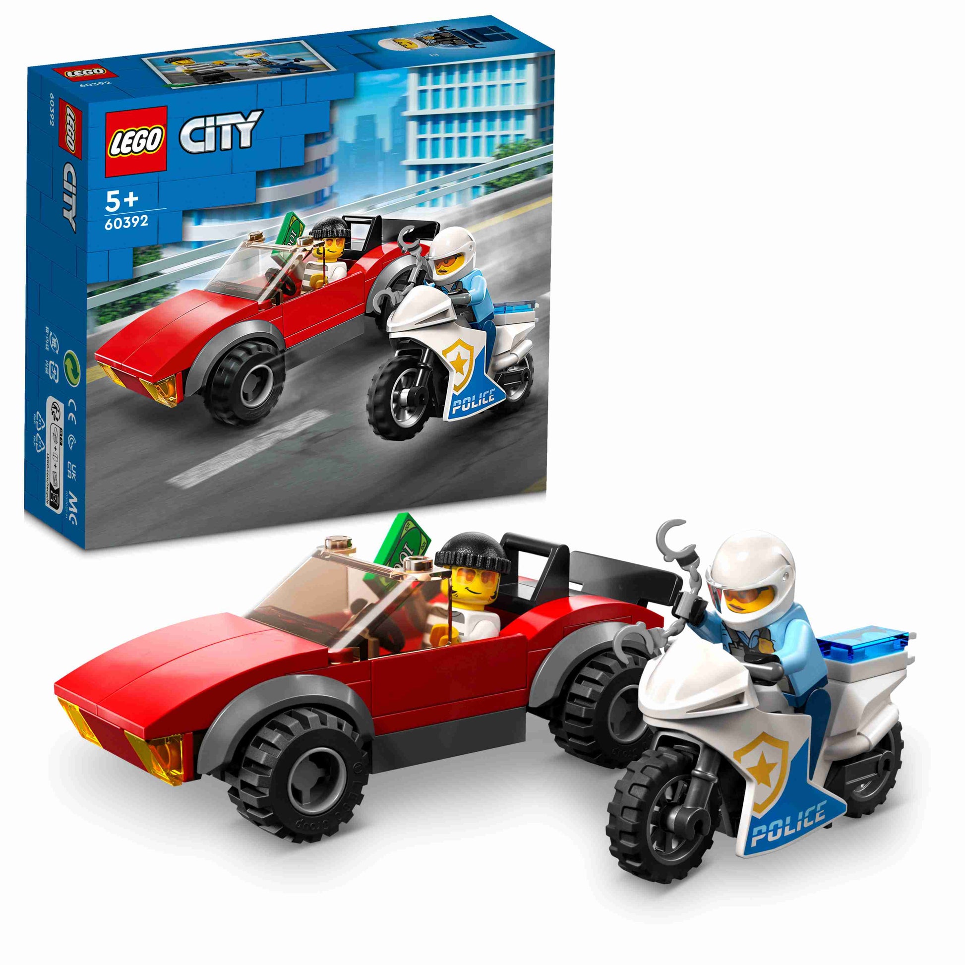 לגו סיטי אופנוע מרדף משטרתי 60392 LEGO City