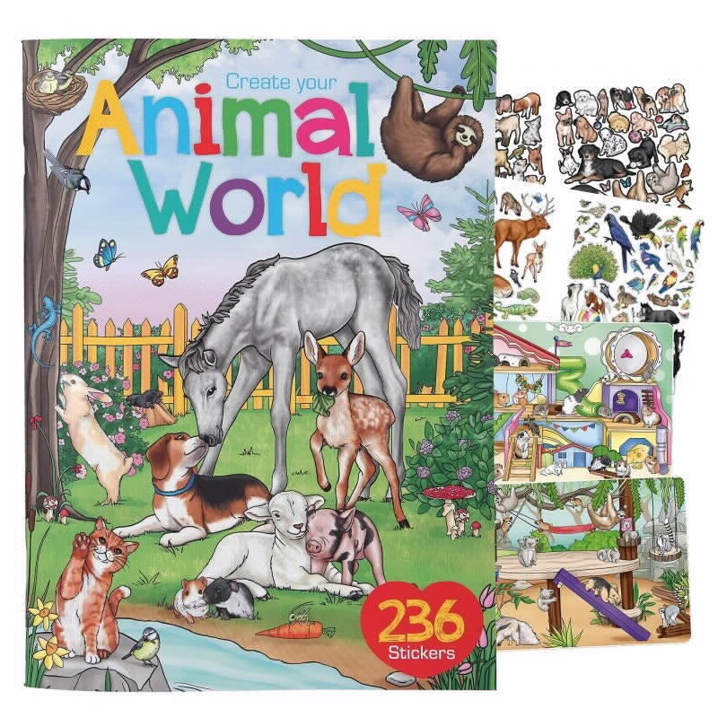 טופ מודל חוברת יצירה  animal word   עם 2