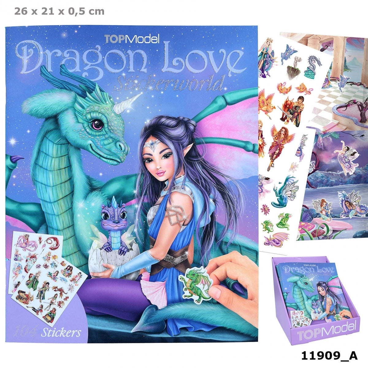 טופ מודל חוברת מדבקות Dragon Love       