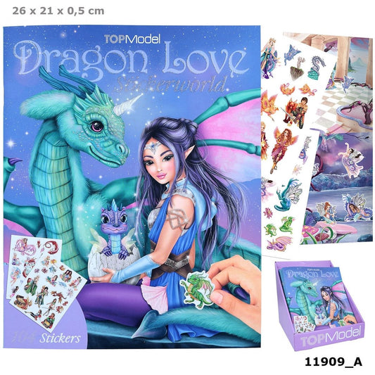 טופ מודל חוברת מדבקות Dragon Love       