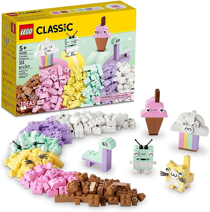 לגו קלאסיק יצירה עם לבני בנייה פסטל 11028 LEGO Classic