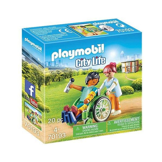 פליימוביל מטופל על כיסא גלגלים 70193 Playmobil