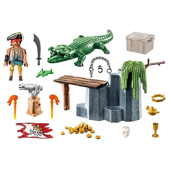 פליימוביל ערכה למתחילים - פיראט עם תנין 71473 Playmobil