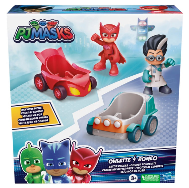 זוג דמויות+מכוניות כוח פי גיי PJ MASKS