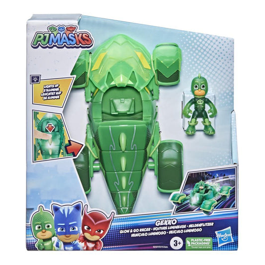 דמות+רכב מירוץ זוהר כוח פיגיי PJ MASKS