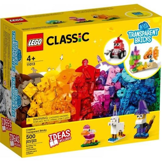 לגו קלאסי עם לבני בנייה שקופות 11013 LEGO Classic