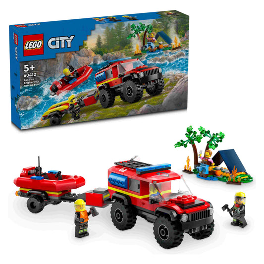 לגו סיטי כבאית 4X4 עם סירת חילוץ 60412 LEGO City