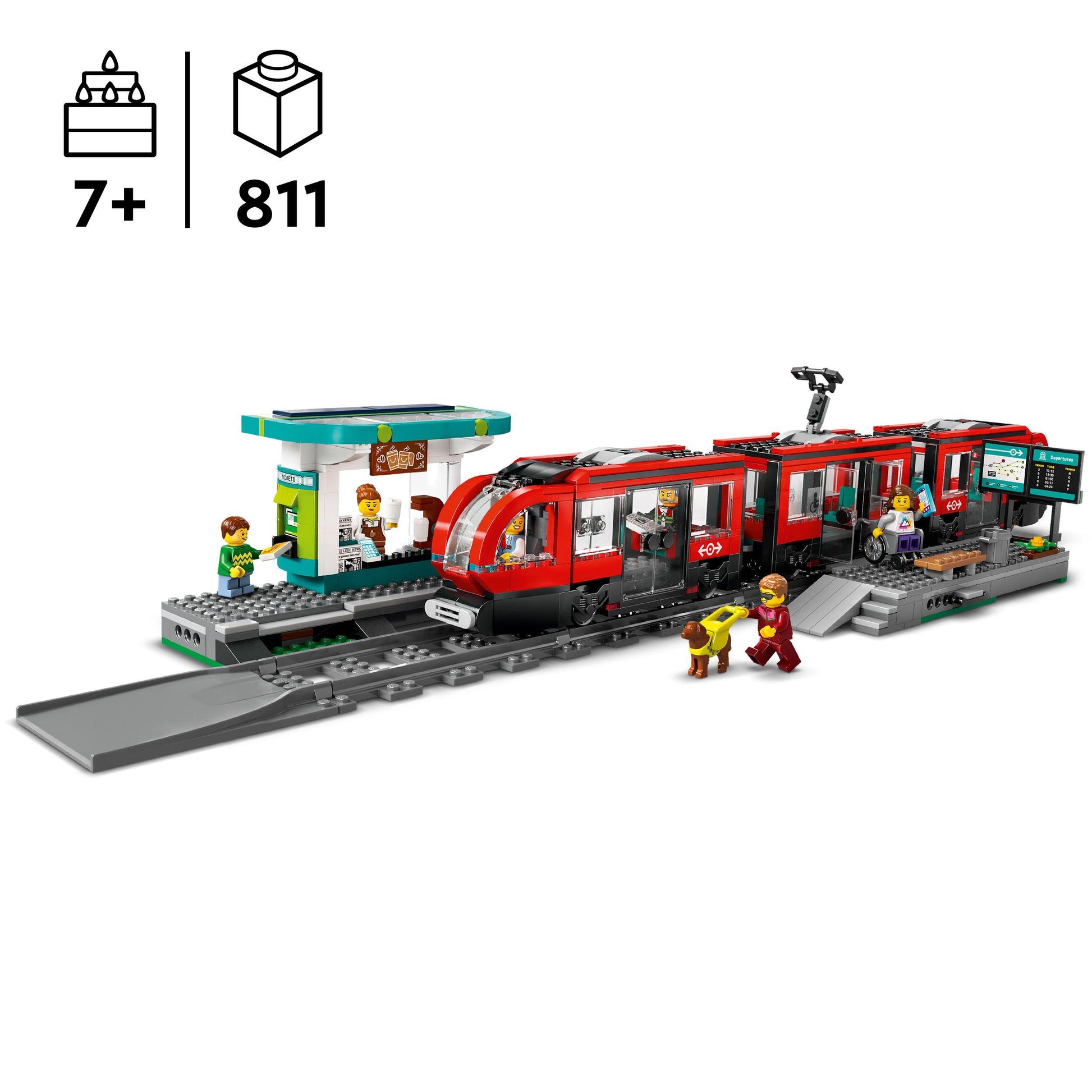 לגו סיטי חשמלית ותחנה במרכז העיר 60423 Lego city