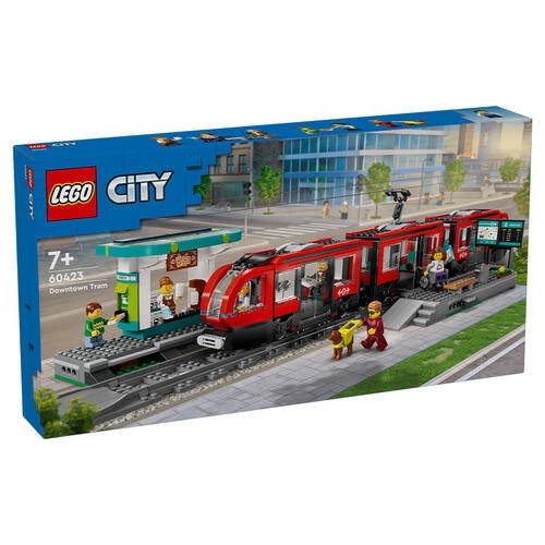 לגו סיטי חשמלית ותחנה במרכז העיר 60423 Lego city