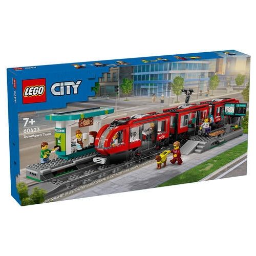 לגו סיטי חשמלית ותחנה במרכז העיר 60423 Lego city